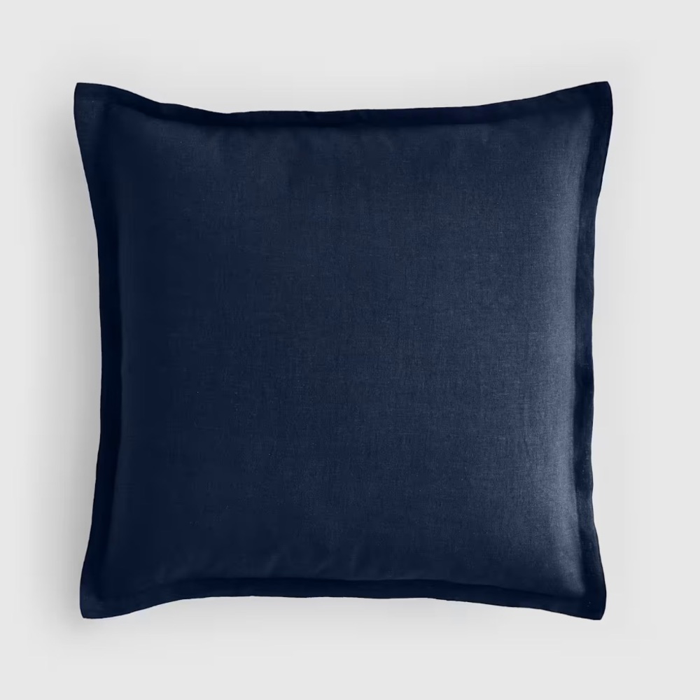 *NWT QUINCE European Linen Euro Sham Navy 2630
